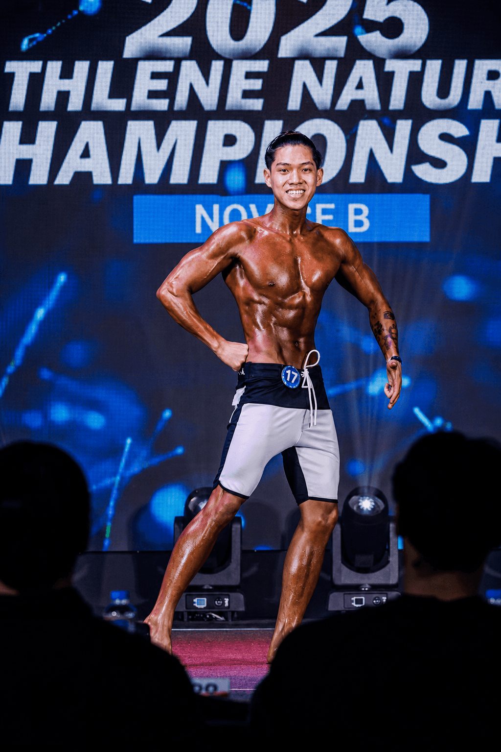 Clyde competing on stage in 2025